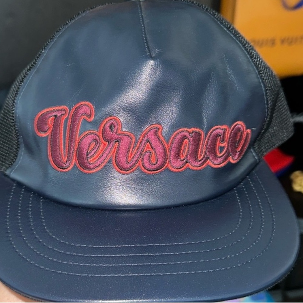 NWT Versace Leather Cap Unisex